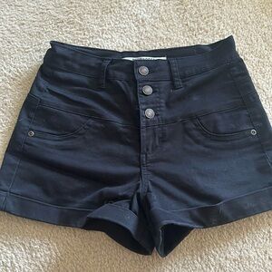 High waist black shorts